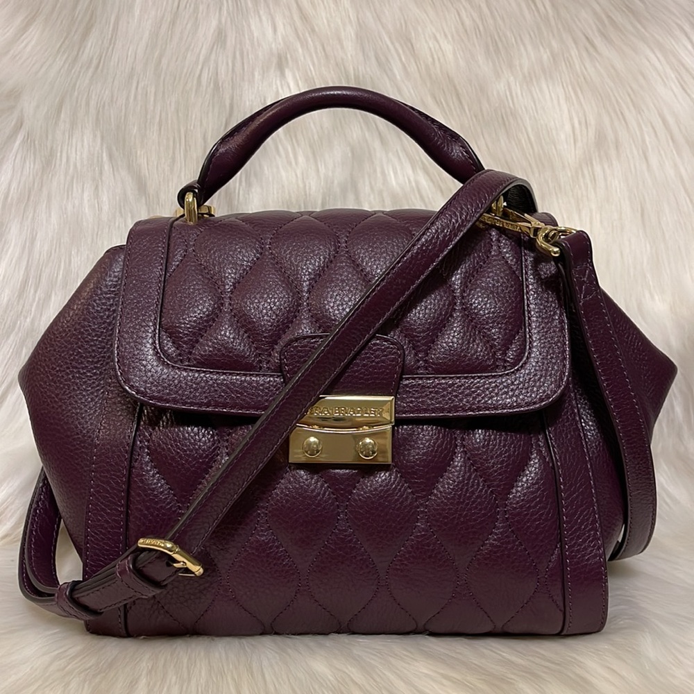Vera Bradley Quilted Stella Satchel Top NWOT 🏷 298$ Color Aubergine